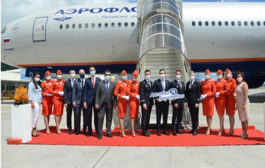 Aeroflot's inaugural flight touches down in Seychelles 005